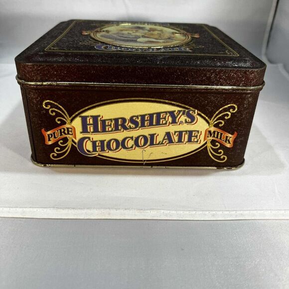 Hershey's Pure Milk Chocolate Vintage Edition 4 1995 Tin Can Vintage - Picture 5 of 6